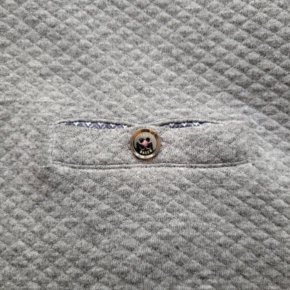 Ted Baker London Grahy Long Sleeve 1/4 Zip Men's Size Large 6  Pullover Sweater - Picture 4 of 10